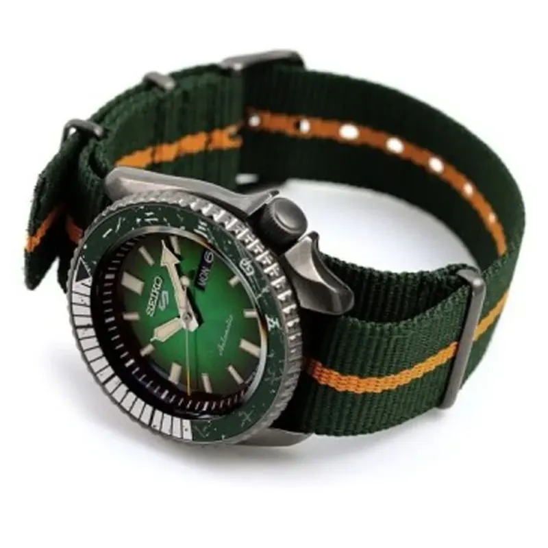 Seiko 5 Sports Auto NARUTO & BORUTO "Rock Lee" Limited Edition Men's Watch- SRPF73K1